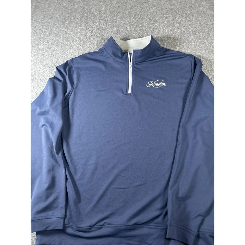 Peter Millar Pullover Men XL Blue 1/4 Zip Performance Size XL
